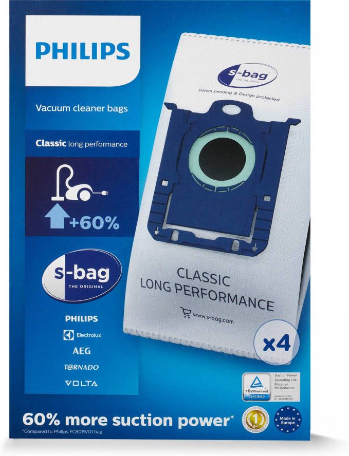 Philips 2681008024 stofzuigerzak fleece(doos)S Bag Long Perf. 4st. online kopen