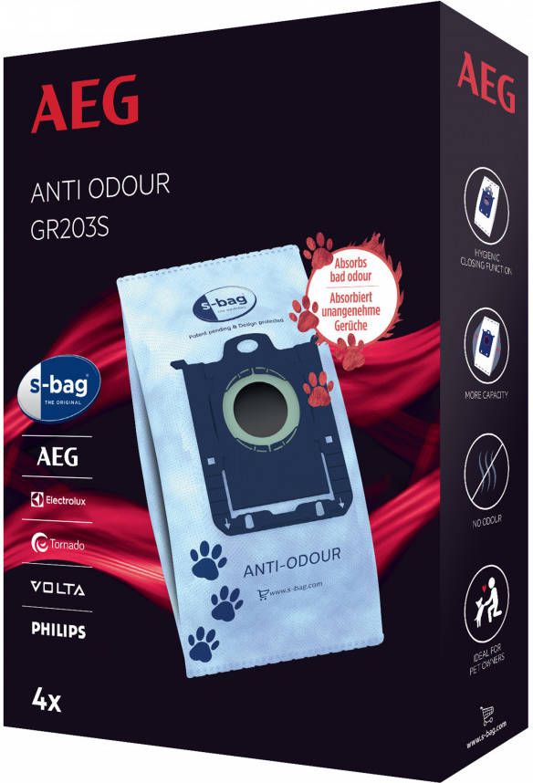 AEG Stofzuigerzak s bag anti odour airmax, oxygen+, jetmaxx Stofzak Wit online kopen