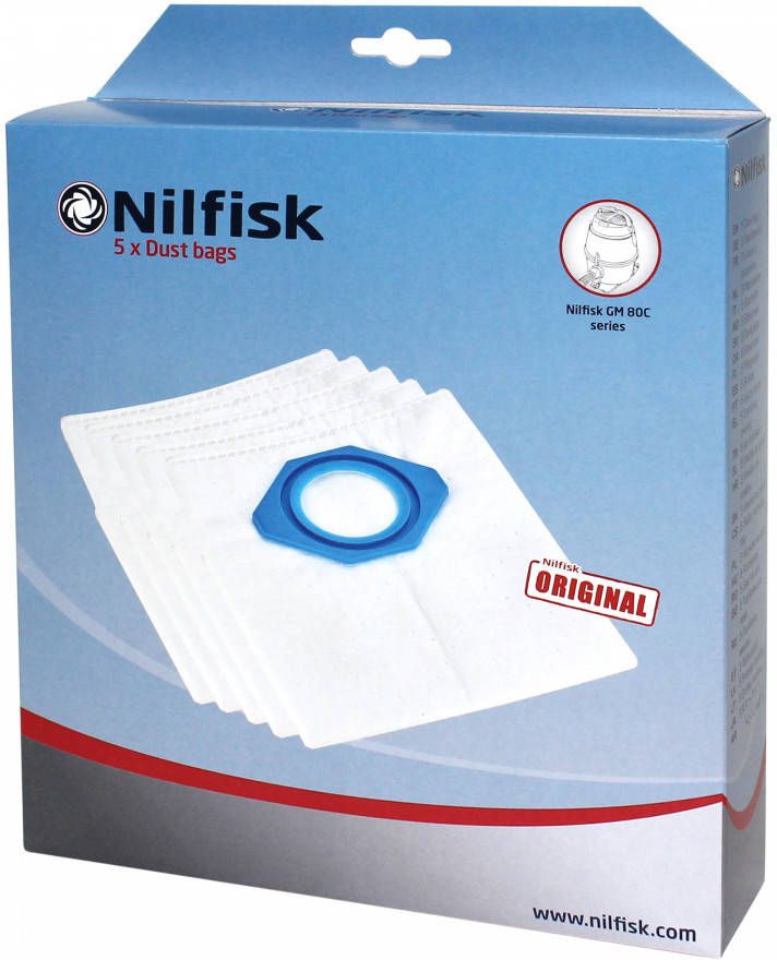 Nilfisk 2681045122 stofzuigerzak fleece(doos)GM80/GM90 5st. online kopen