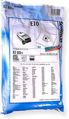 Scanpart Cleanbag Scanpart Stofzuigerzakken EI80+ 4 stuks online kopen