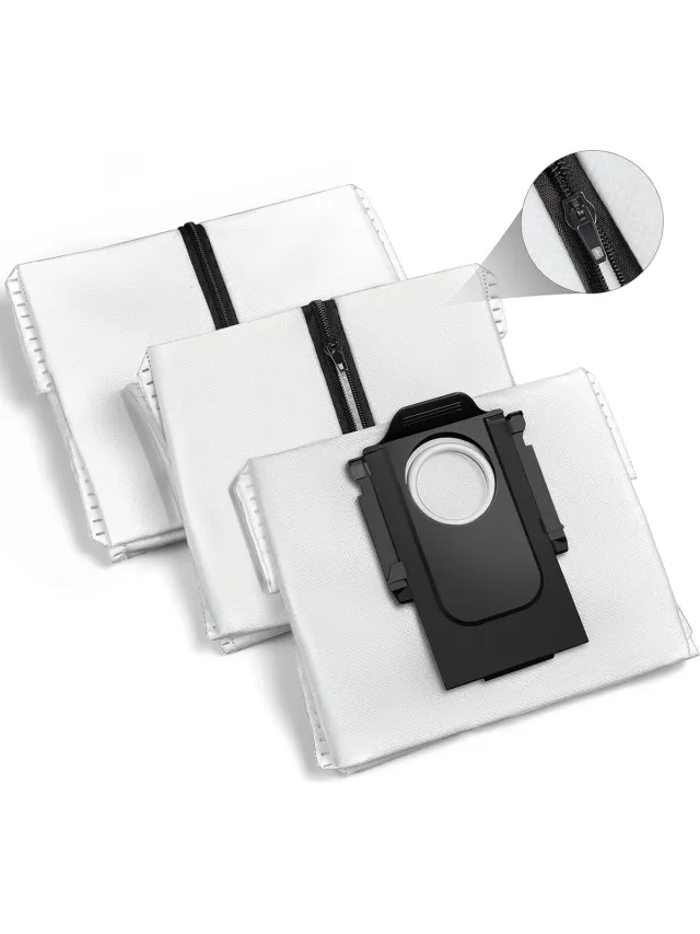 San Marque 3 Jaar Herbruikbare stofzuigerzakken geschikt voor Roborock S8+/ S8 Pro Ultra S7 MaxV Ultra S7 Pro Ultra Q7+, Q7 Max Plus Q5+ Clean Base stofzuiger, afzuigstation zak, stofzak, vervangingsset (3 stuks)
