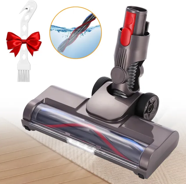 BENALLA Vloerborstel Voor Dyson V7 V8 V10 V11 V15 - Vervanging Van De Zuigmond - Borstelkop Voor Reiniging - Met 4 Led-Koplampen Grijs