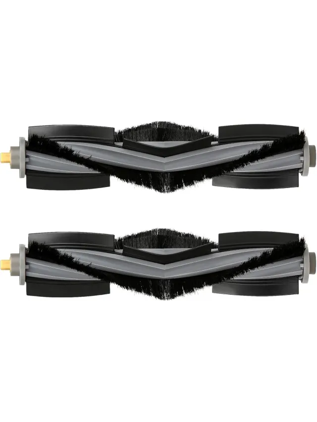 Gescht voor Ecovacs (Merkloos) (2 stuks) Rolborstels Geschikt voor robotstofzuiger ECOVACS DEEBOT X1 Omni/ X1 Omni/ T20/ T10/ T10 Plus/ T10 Turbo/ T10 Omni, robotstofzuiger rolborstelset, vervangende onderdelen Zwart