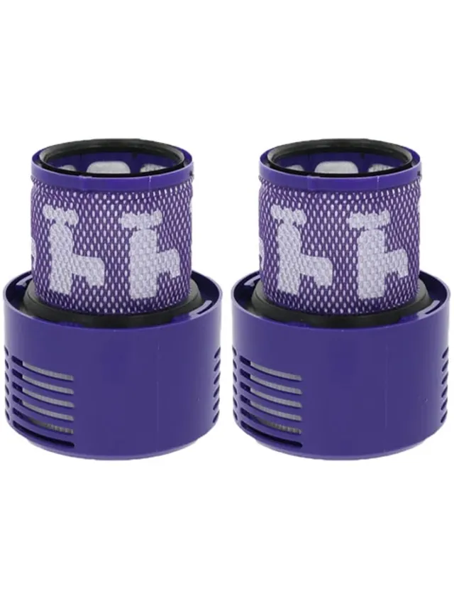 Propex Parts Stofzuigerfilter - Geschikt voor Dyson V10 - HEPA cilinderfilter 969082-01 - Eenvoudige installatie en onderhoud - 2 stuks Paars