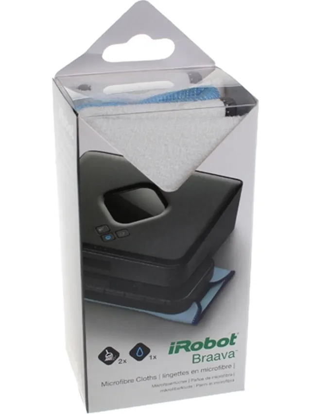 Irobot Braava 390t - Microvezeldoeken - 3 stuks Wit