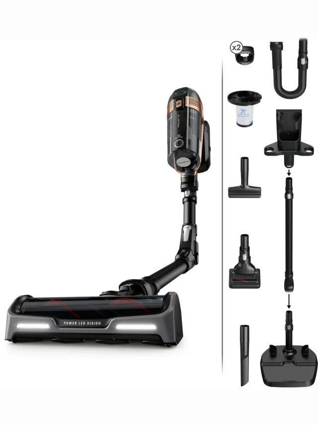 Rowenta X-Force Flex 15.60 RH99F1WO - Steelstofzuiger zwart/koper