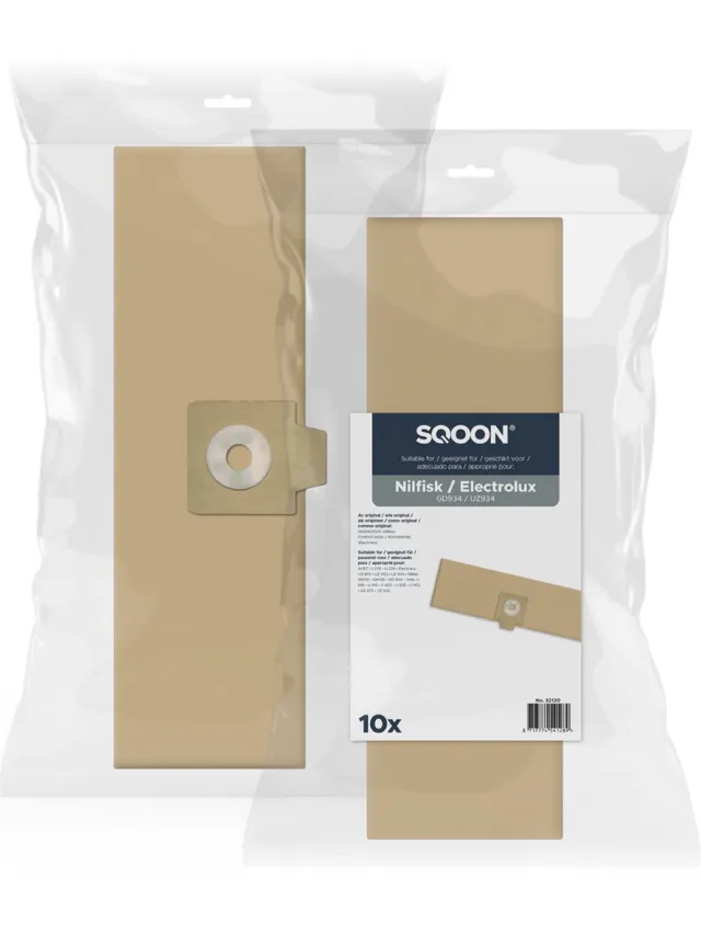 SQOON Stofzuigerzakken Geschikt voor Electrolux / Nilfisk UZ 934 - Vervangt 1406905020 / 53190073006 / 9001968396 - 10 Stuks