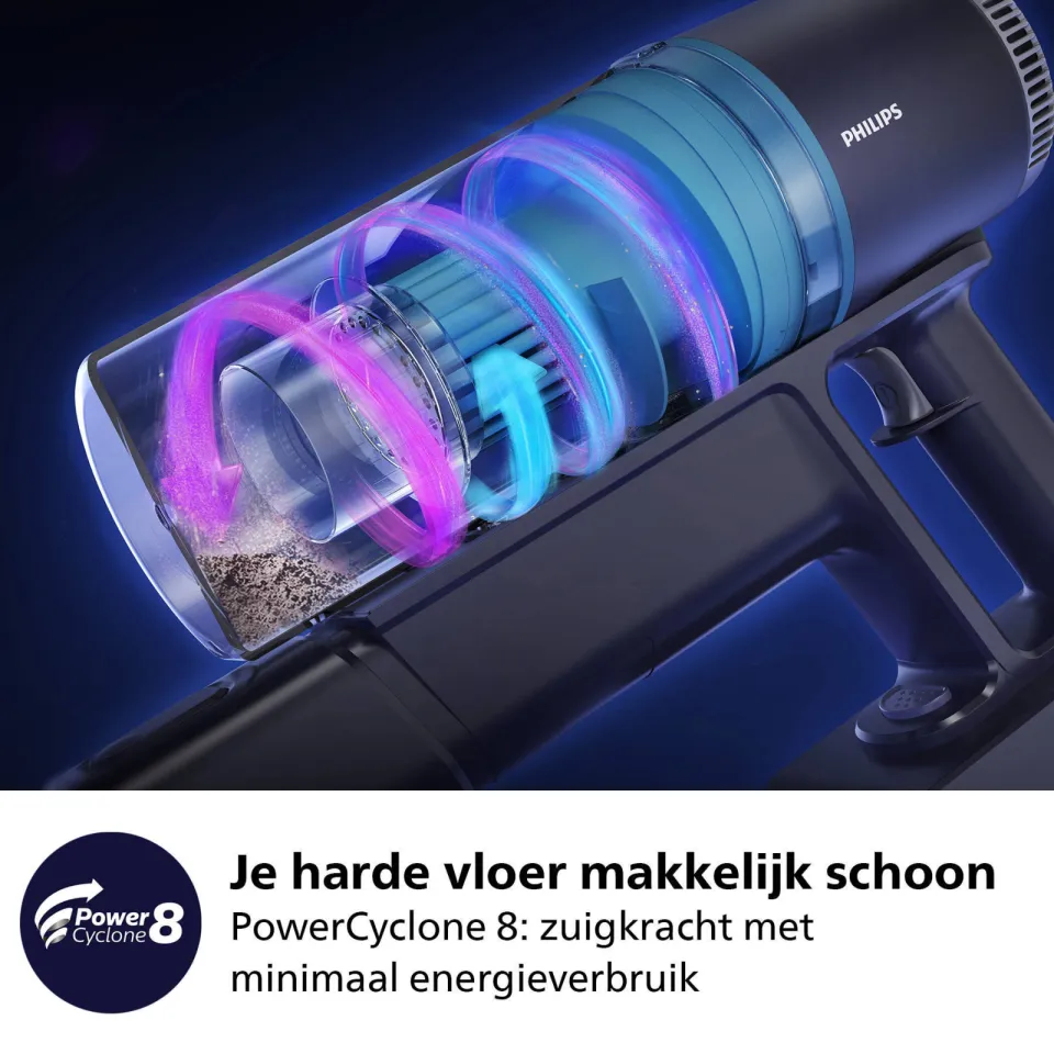 Philips XC3033/01 draadloze steelstofzuiger zwart, foto 3