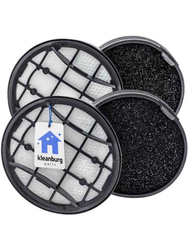 Kleanburg filterset geschikt voor Philips VC7000 en VC8000 serie, vervangt XV1681/01, 2 complete sets, wasbaar, voor XC7053 XC7055 XC7057 XC8055 XC8057 zwart