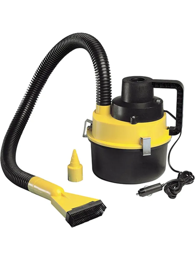 Lampa Busstofzuiger | Canister stofzuiger 24V 160 Watt, sigarettenaanstekerplug | geschrikt voor: vrachtwagens, bussen, campers Geel
