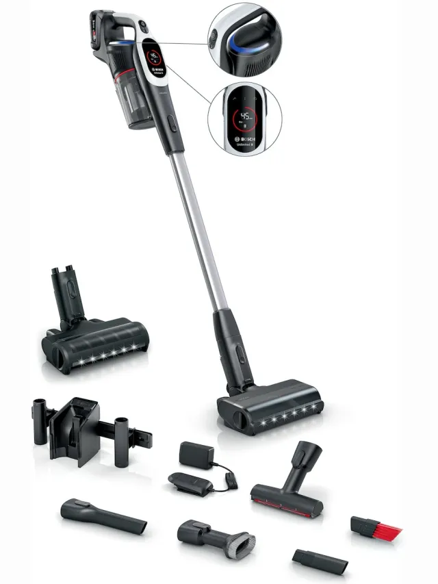 Bosch BXS931WQC Unlimited 9 steelstofzuiger grijs Wit