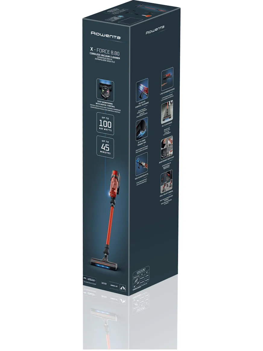 Rowenta RH1872 X-Force 8.80 Animal steelstofzuiger rood, foto 2