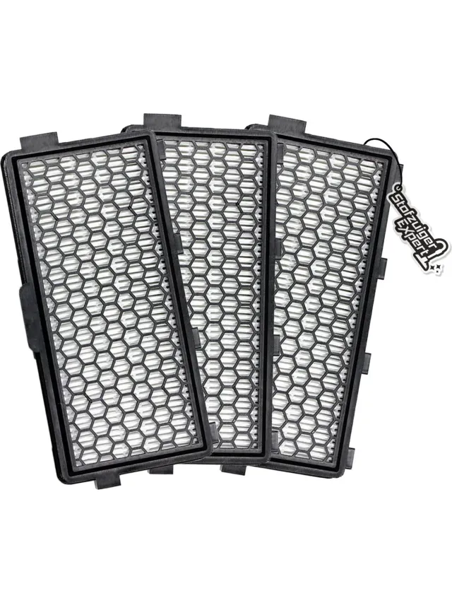 Stofzuiger Expert 3x Hepa H12 Filter geschikt voor Miele Classic Compact C1, Complete C2 & C3 - Koolstof Filter - Vervanger voor SF-HA 50 - Hepa Airclean 50 Filter Zwart (H12 HEPA)