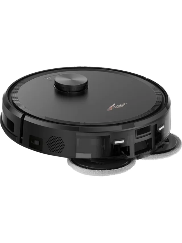 Zoef Robot Bep 5.0 robotstofzuiger met dweilfunctie - geschikt voor dierenharen - roterende mops - 20.000Pa zuigkracht - robotstofzuiger huisdieren - robot vacuum - uitgebreide mapping - verschillende schoonmaakmodi Zwart