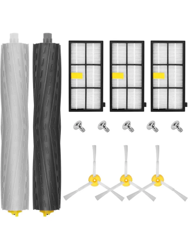 Tovbmup 13 stuks Complete Onderhoudsset - geschikt voor de iRobot Roomba 800 en 900 Serie - Vervangende onderdelen Geschikt voor 805 860 870 871 880 890 960 985 accessoires zwart