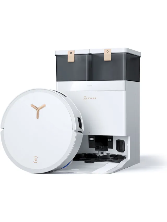 Ecovacs Deebot T50 Max Pro Omni (wit) - Robotstofzuiger met Dweilfunctie - Zuigkracht 18.500 Pa - All in one omni station WHITE