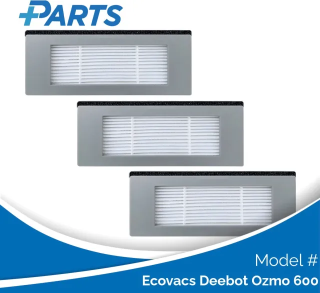 Plus.Parts Ecovacs Deebot Ozmo 600 Filters (3 Stuks, Plus.Parts® alternatief voor 201-1628-0022) Overig
