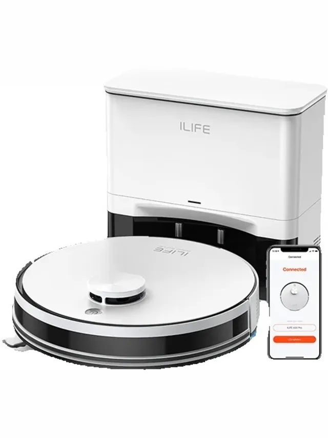 ILIFE Lanoba -Robotstofzuiger met Dweilfunctie - Met Laadstation - Dweilrobot - Inclusief Applicatie - Zelf Legen - 180 Looptijd Wit