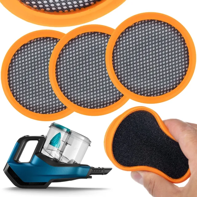 Rosfix Filter Vervanging - HEPA Wasbaar - 3 Stuks - Herbruikbaar - Oranje - Geschikt voor Philips