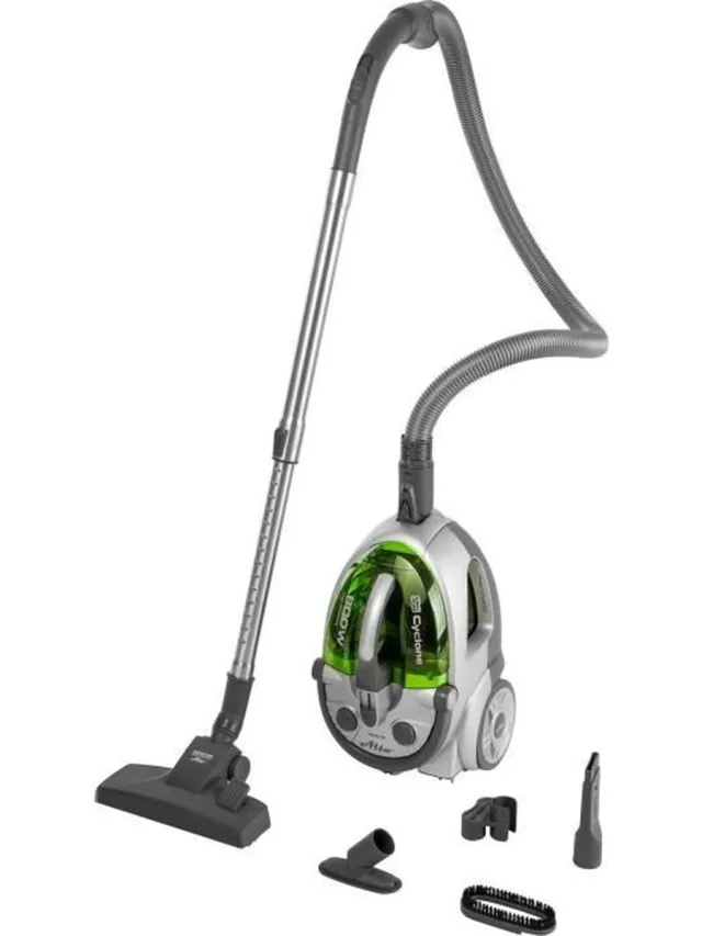 Sencor Zakloze stofzuiger - SENCOR - SVC 730GR-EUE2 - 800 W ECO-motor - 76 dBA - 1,5 L - Cycloonsysteem - Zilver/groen Grijs en groen