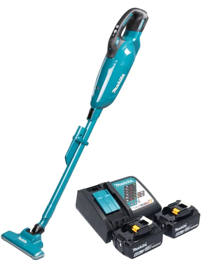 Makita DCL 284 FRG2 accustofzuiger 18 V 0,73 l borstelloos + 2x accu 6,0 Ah + oplader Groen