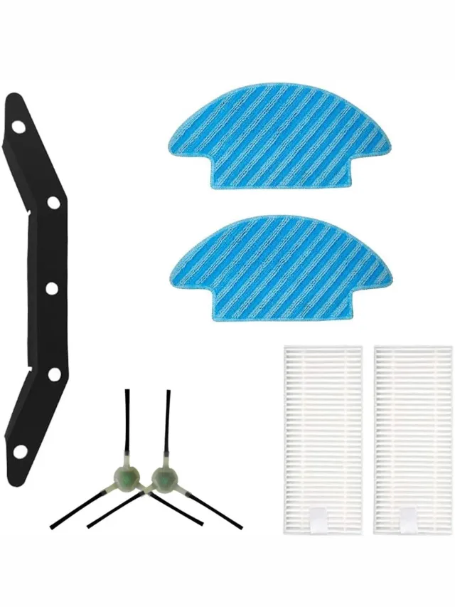 Wclavion Stofzuiger accessoireset - Geschikt voor Lefant M210, M210S en M210B, met 1 dweildoek, 1 filter, 2 zijborstels, 1 centrale borstel en zwarte stofstrip
