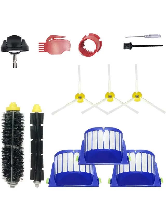 Geschikt voor iRobot (Merkloos) Rumba Vervangende onderdelen voor iRobot Roomba 610 620 650 675 677 692 671 694 691 Serie Stofzuiger Accessoires Kit-Inclusief 3 Zijborstels, 3 Filters, 1 Voorwiel Caster Wiel, Borstel Borstel en 3