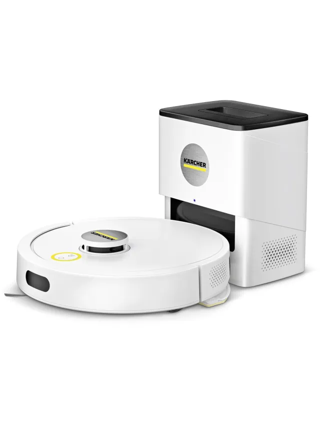 Kärcher RVC 3 Comfort Extra - Robotstofzuiger met Dweilfunctie - 1500 Pa Zuigkracht - 130 min. Looptijd - 45m2 - Met Leegstation & Oplaadstation Wit