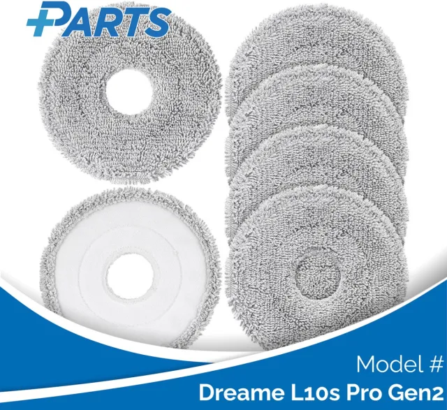 Plus.Parts Dreame L10s Pro Gen2 Dweilpads (6 Stuks, Plus.Parts® alternatief voor RMP8) Overig