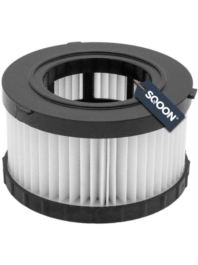 SQOON Cilinderfilter Geschikt voor DeWalt DC515 nat- en droogzuiger – Vervangt DC5151H wit