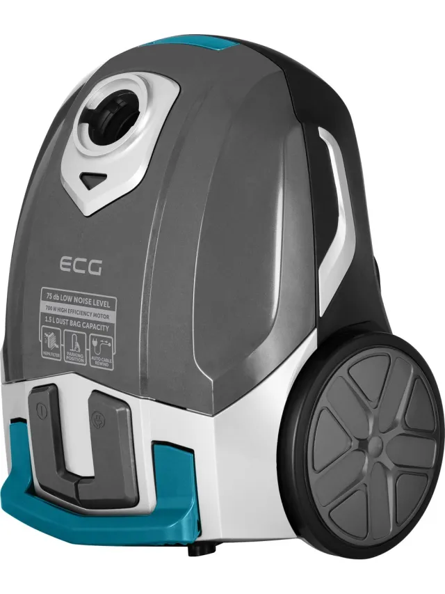 ECG VP S1050 1,5 l Trommelstofzuiger Droog 700 W Zakloos Turkoois;Grijs