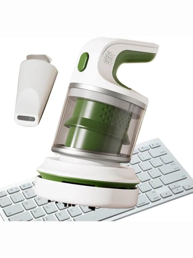 Ulisem Stofzuiger - Draadloze handstofzuiger voor computer en bureau - Mini stofzuiger met krachtige motor - Verwijdert stof, haren en kruimels - USB oplaadbaar - Voor thuis, kantoor en reis - Lichtgewicht en stil - Groente