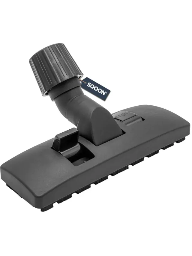 SQOON Combi zuigmond universeel geschikt voor 30-37 mm aansluiting - Met nylon haren - Voor harde vloeren en tapijt - Past op meeste stofzuigers zonder merkgebonden koppeling Zwart