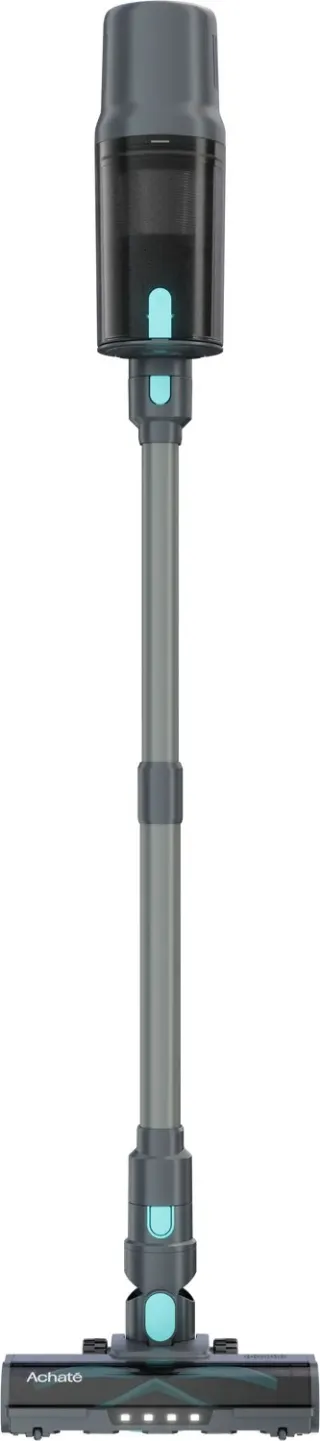 Achaté Steelstofzuiger V2 – Steelstofzuiger Draadloos & Draadloze Stofzuiger – Stofzuiger Zonder Zak 300W – Handstofzuiger & Kruimeldief Snoerloos – Kruimelzuiger – HEPA Filter – 4 Opzetstukken – LED – Wandmontage – 50 min Accu V2 versie