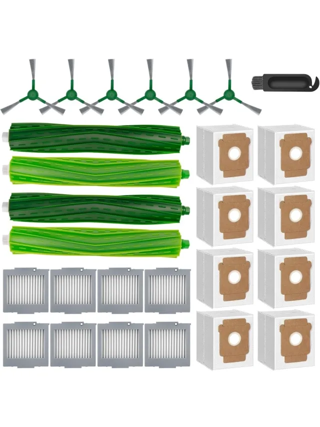 Inf 27-delige vervangingsaccessoireset compatibel met iRobot Roomba Max 705/Plus 504 stofzuiger Multicolor