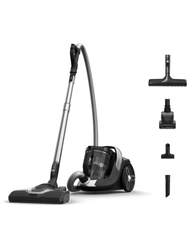 Rowenta G-FORCE Cyclonic Silence+ RO7C66 - Stofzuiger - Zonder Zak - Geschikt voor Allergieën Zwart