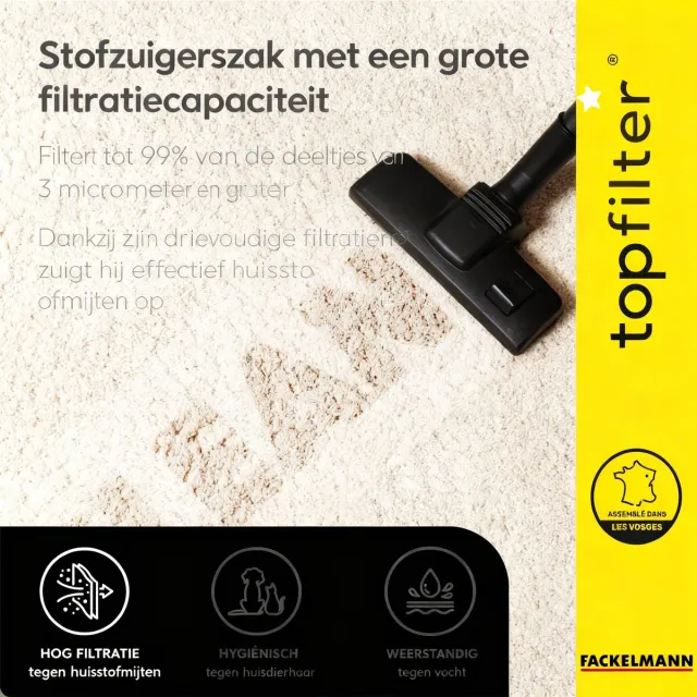Top Filter Set van 2 stofzuigerzakken voor Rowenta industrieel TopFilter Premium
