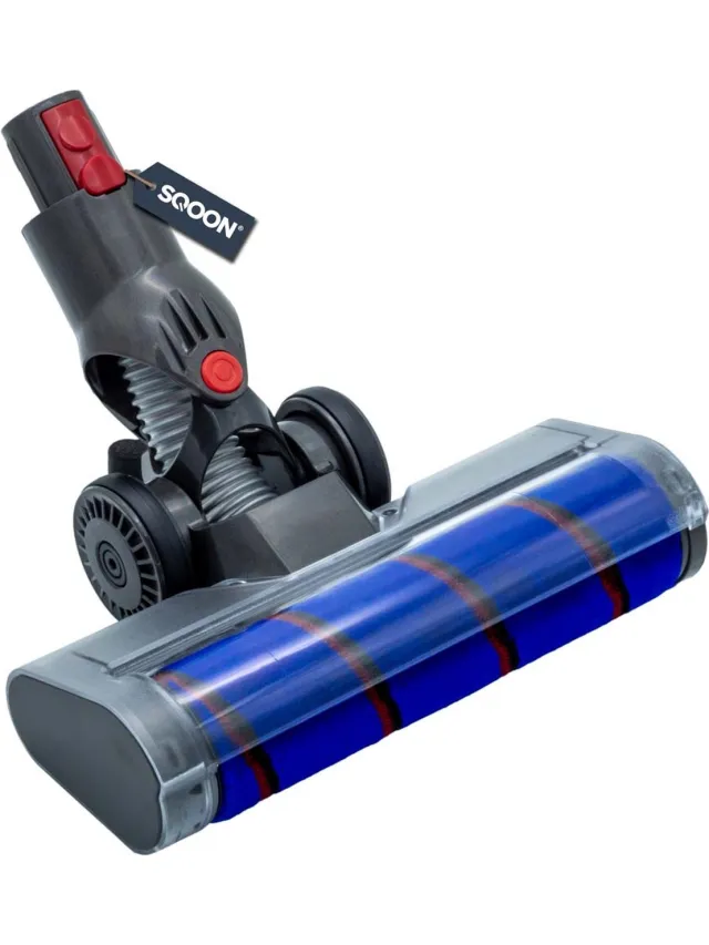 SQOON Fevik - Borstel Electrisch Roterend geschikt voor Dyson V7 / V8 / V10 / V11 Zwart