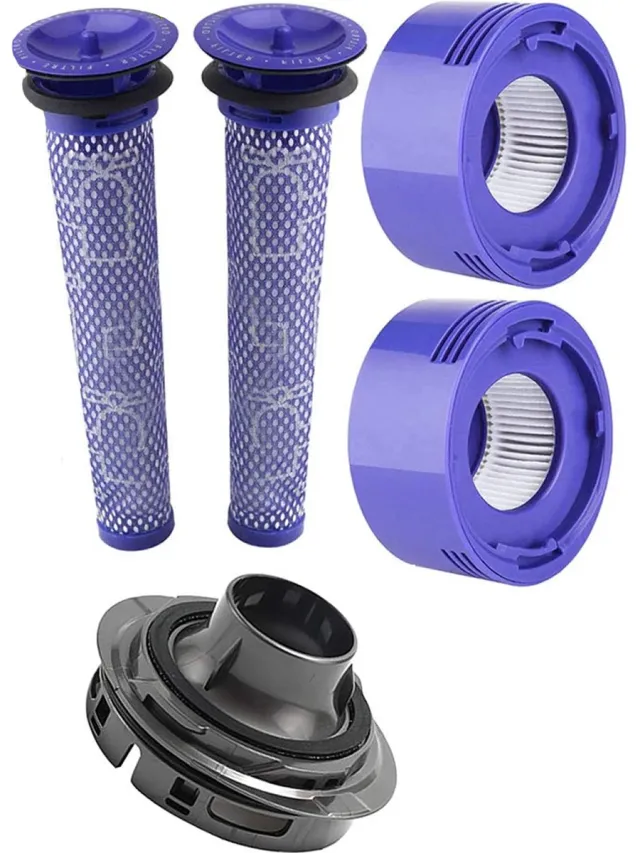 Promessa-Solutions XL Set HEPA Pre- & Post Filter geschikt voor Dyson V7, V8 - inclusief Cover cap voor Dyson V7/V8 - Promessa-Solutions. Grijs