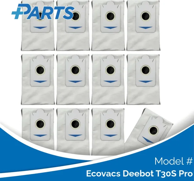 Plus.Parts Ecovacs Deebot T30S Pro Stofzakken (12 Stuks, Plus.Parts® alternatief voor DDB030025) Overig