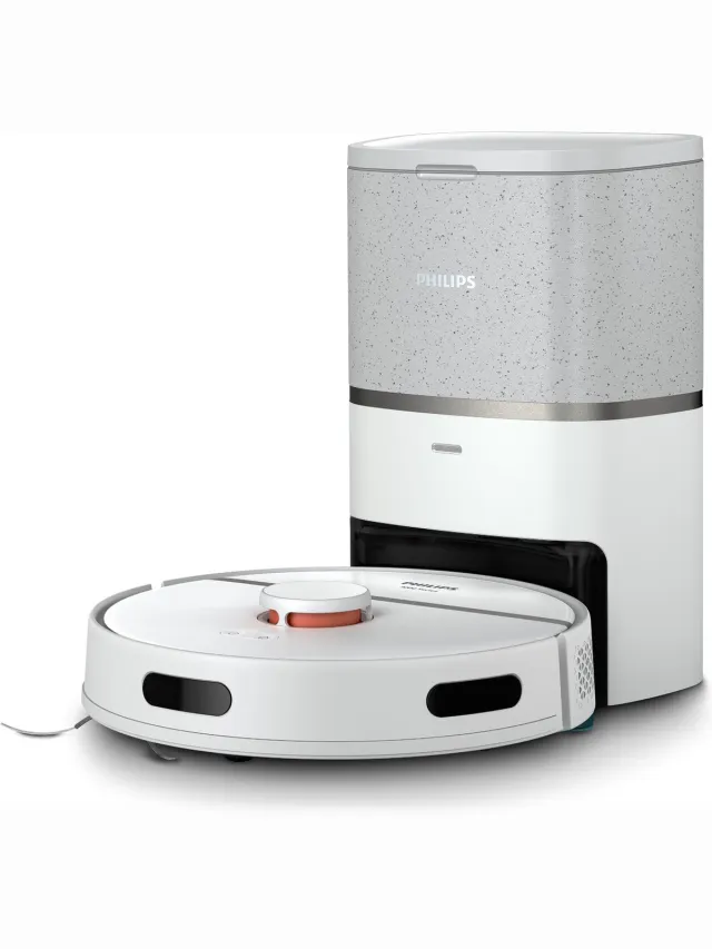 Philips HomeRun Aqua 3000 Series XU3110/02 - Robotstofzuiger met Dweilfunctie - Incl. Laadstation - Wit / Metallic - App Connected Niet beschikbaar