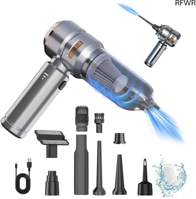 RFWR Draadloze Multifunctionele Handstofzuiger met 16000Pa Zuigkracht en 4-in-1 Accessoires