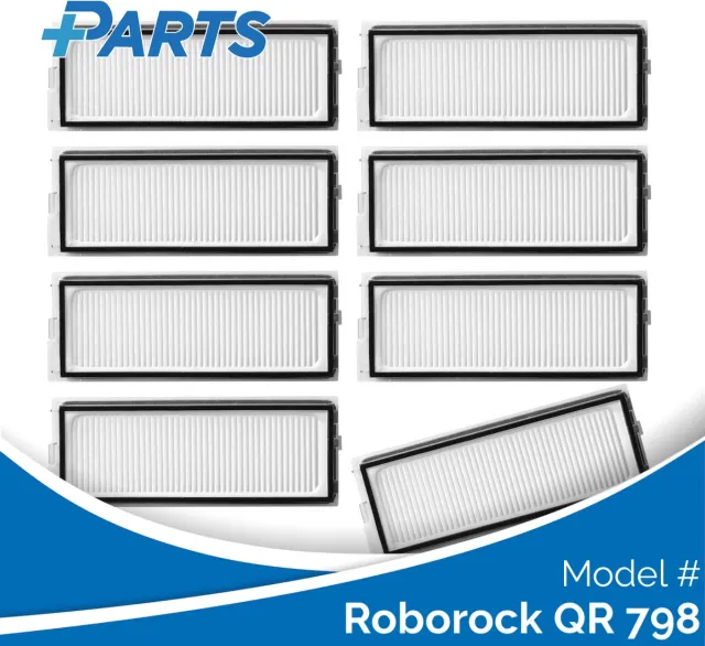 Plus.Parts Roborock QR 798 Filters (8 Stuks, Plus.Parts® alternatief voor 8.02.0296) Overig