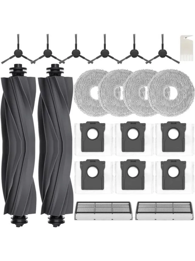 Cokar Accessoireset - geschikt voor Dreame L10s Ultra Gen 2/L10s Pro Ultra Heat/X30 Ultra/Mova E30 Ultra - JKOISL 2 x rolborstel - 6 x stofzak - 4 x dweildoek - 6 x zijborstels - 2 x filters Veelkleurig