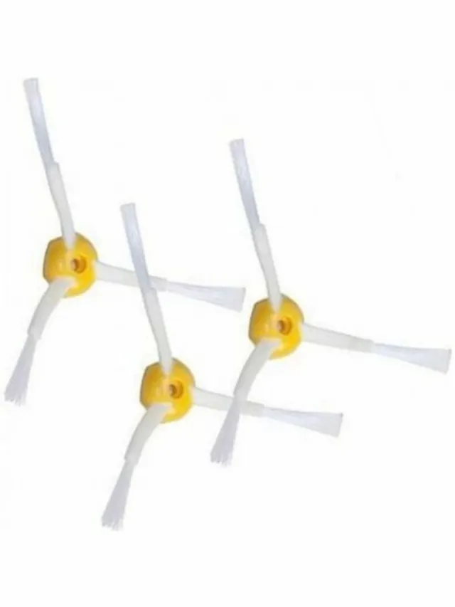 GelldG Driehoekige zijborstelbevestiging - Vervangende borstel - Zijborstel - Robotstofzuigeraccessoire - Geschikt voor iRobot Roomba 600 en 700-serie - 3-pack wit