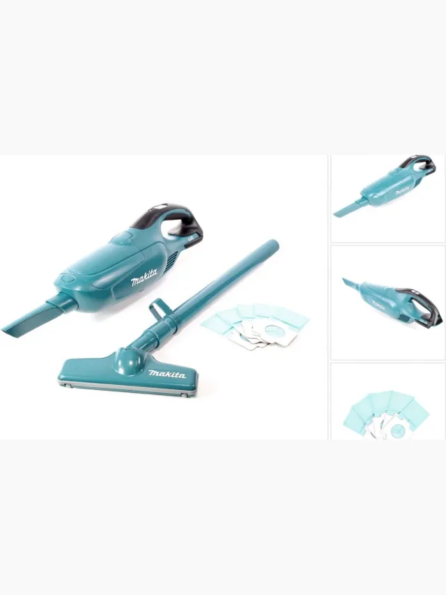Makita DCL182Z - Steelstofzuiger turquoise