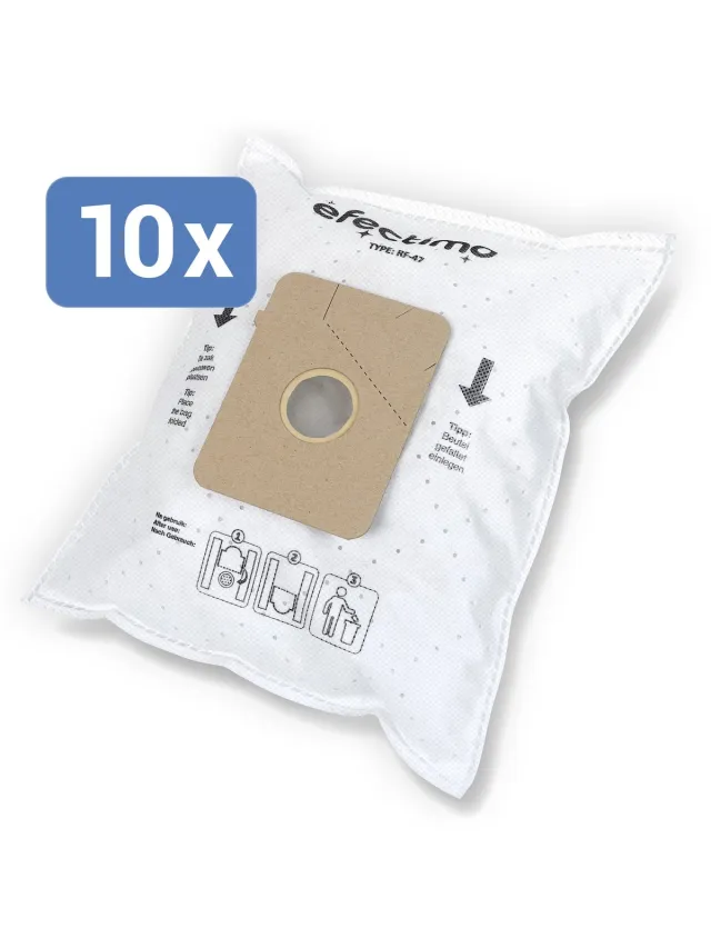 efectimo Stofzuigerzakken Siemens Big Bag 3l van efectimo - 10 stuks - drielaags topkwaliteit microvezel - geschikt voor Siemens Big Bag 3l stofzuigerzakken