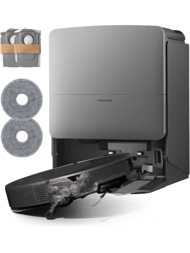 Roborock Saros 20 Set–Robotstofzuiger Met Dweilfunctie–Digitale motor 36000Pa–AdaptiLift Chassis 3.0–Autonoom StarSight systeem 2.0–100℃ Warmwatermopwas–Zelfreinigend Station & Anti-Klit Borstels–Slimme spraakassistent-Saros 10R Upgrade Zwart
