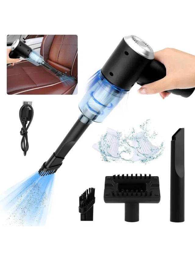 Mrs. Jones Handstofzuiger 998 Pa USB-oplaadbaar draagbaar licht 120 W mini stofzuiger draagbare autostofzuiger kleine stofzuiger voor buiten schoonmaken kantoor en dierenharen. . Zie foto's