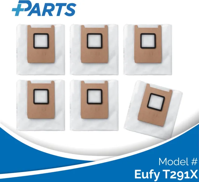 Plus.Parts Eufy T291X Stofzakken (6 Stuks, Plus.Parts® alternatief voor T29YQA20) Overig